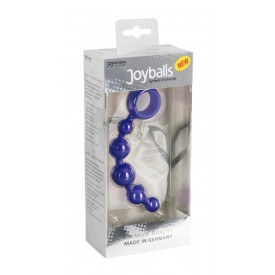 Малая анальная цепочка Joyballs Wave синего цвета - 17,5 см.